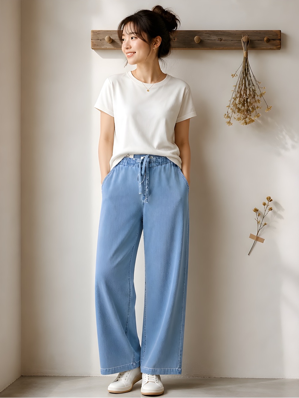 Oat New York High Rise Wide Leg Drawstring Pants - Size 0/25